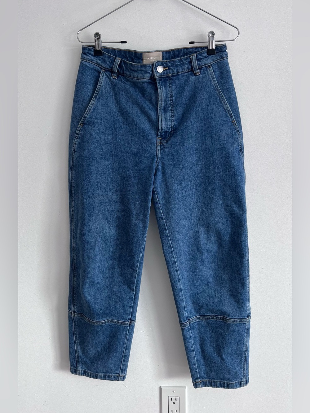 Everlane Utility Barrel Jeans 30 Medium Wash High Rise